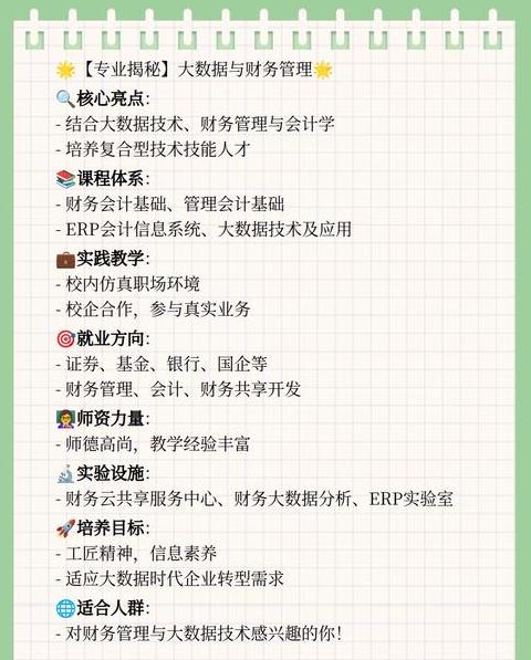 大数据与会计专业核心课程解析