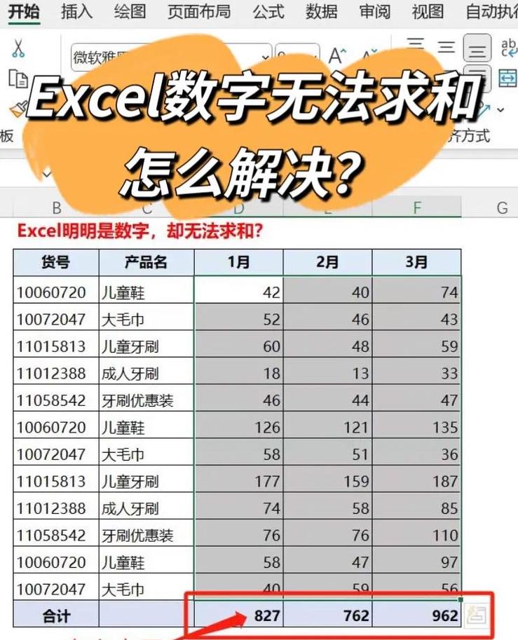 Excel自动求和故障排查与解决方法全解析