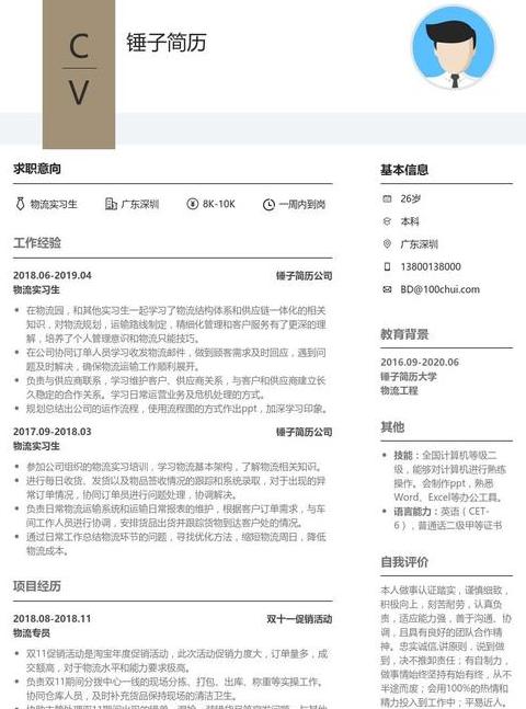 大专物流管理专业简历撰写指南