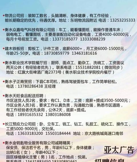 汽车运输公司职位概览岗位与职责一览