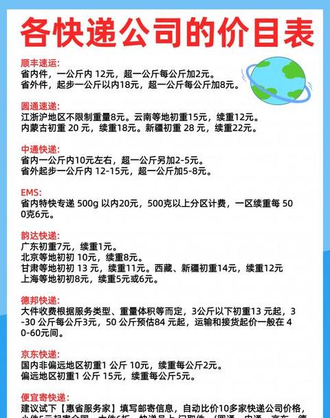 顺丰快递收费标准详解及10公斤运费计算